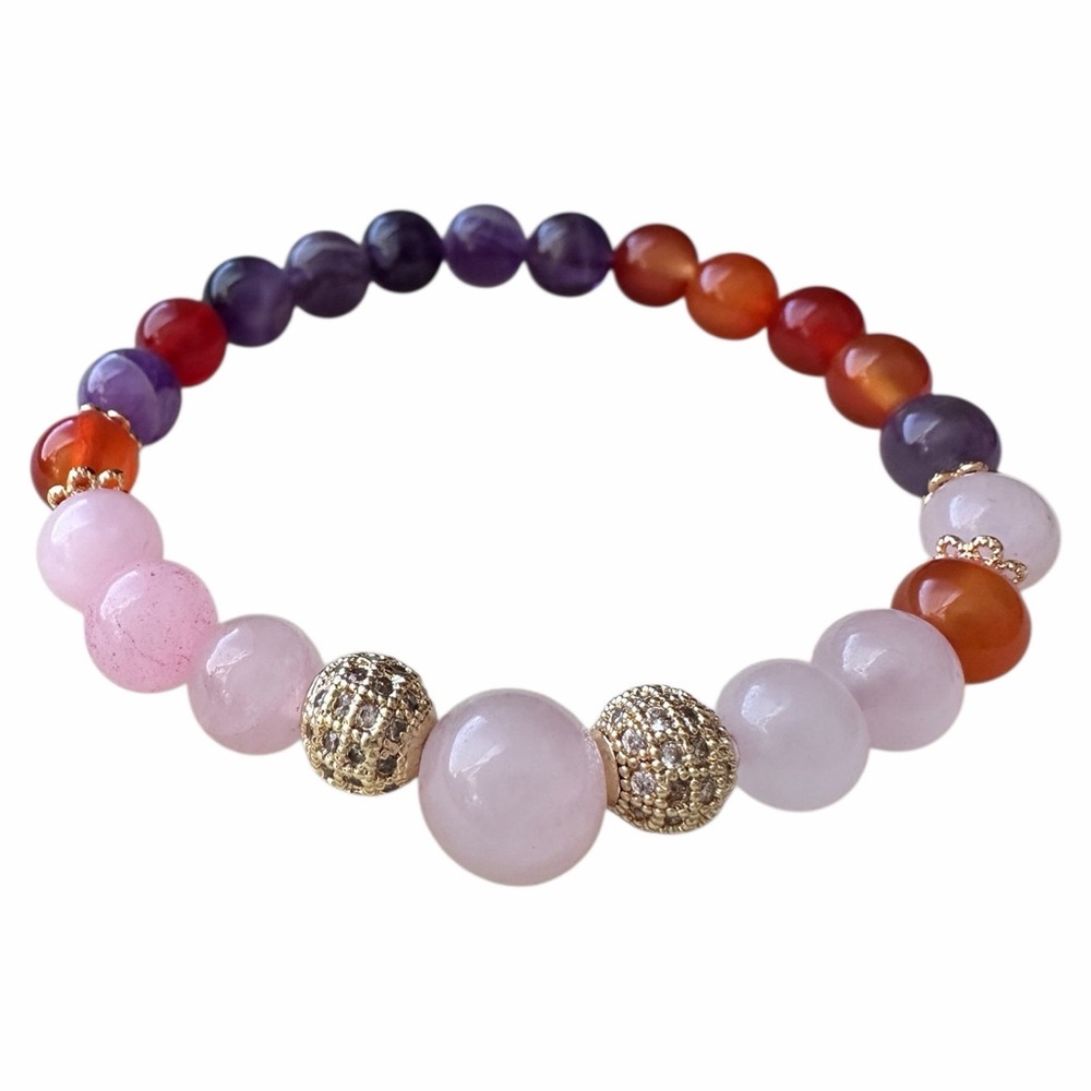 Radiant Alignment” – Love, Strength & Clarity Bracelet